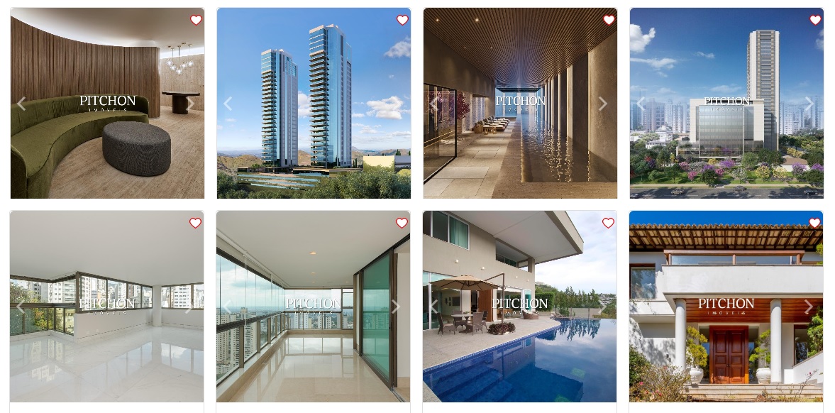 Montagem com imóveis de luxo