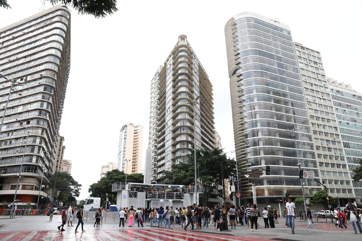 Praça Sete em março de 2024