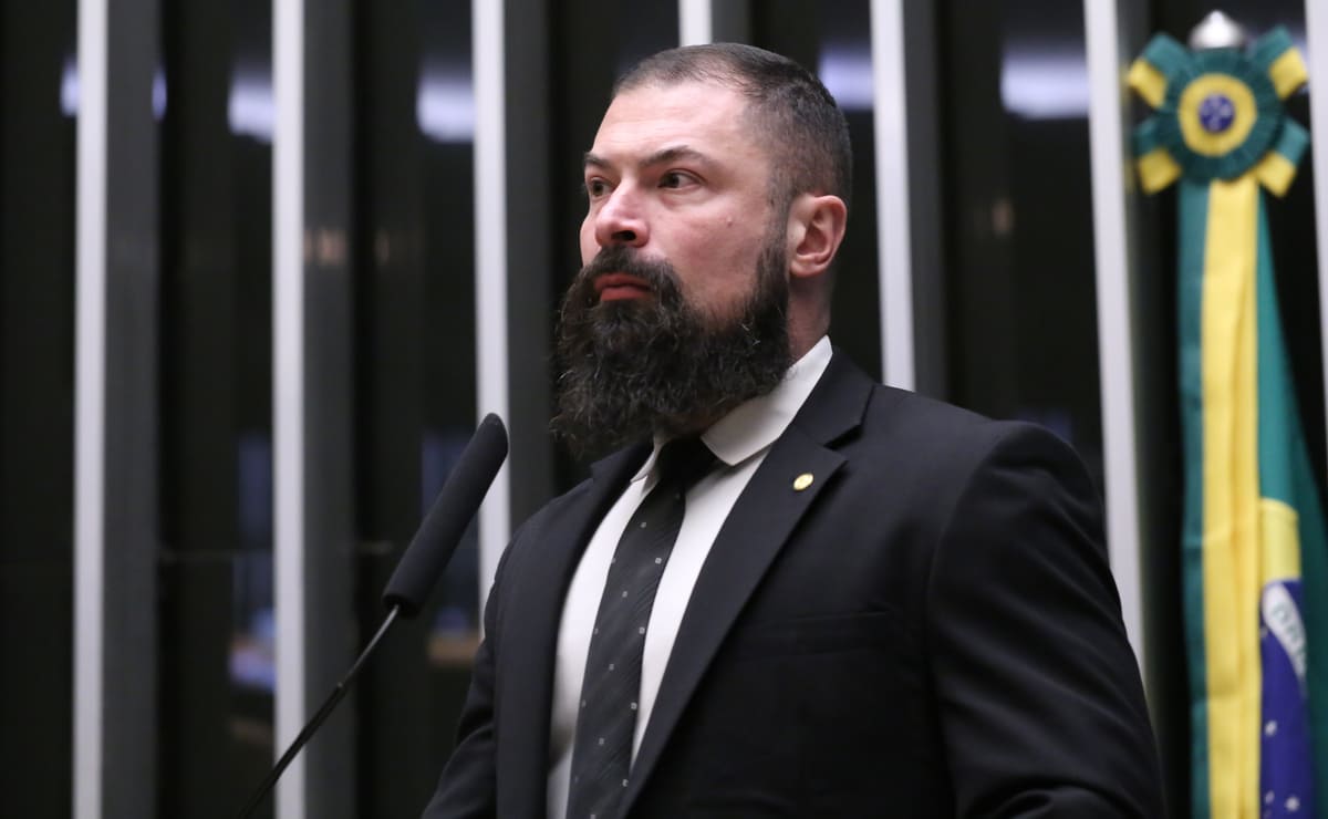 Delegado Paulo Bilynskyj (PL-SP) no plenário