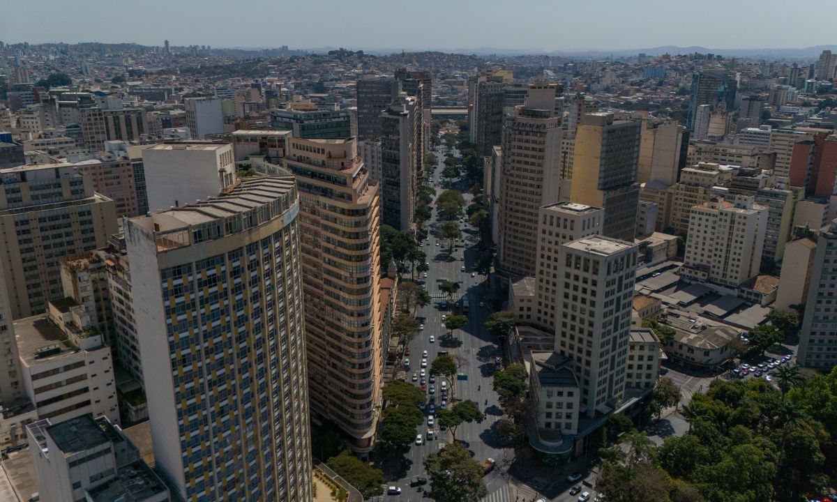 Foto mostra o Centro de BH
